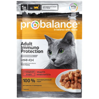 ProBalance Adult Immuno Protection Пауч для кошек с говядиной в соусе 85 г