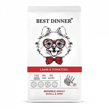 Best Dinner Sensible Adult с ягненком и томатами для собак мелких пород