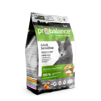 ProBalance Sensitive Adult с курицей. Корм для кошек с чувствительным пищеварением и склонных к аллергии Вес 0,4 кг