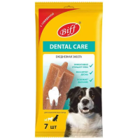 Biff Жевательный снек для чистки зубов Dental Care с говядиной для собак крупных пород 270 г