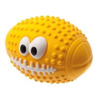 Игрушка латекс Мяч регби с глазами, 9,5 см, ZooOne