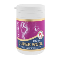 Polidex Super Wool Витамины для кожи и шерсти для кошек 200 таб.