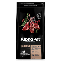AlphaPet с ягненком для взрослых кошек с чувствительным пищеварением