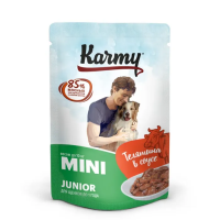 KARMY Mini Junior Телятина в соусе Пауч для щенков мелких пород 80 г
