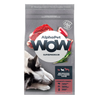 Корм AlphaPet WOW говядиной и сердцем для взрослых собак средних пород