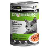 ProBalance Adult Sensitive Консервы для кошек с чувствительным пищеварением 415 г