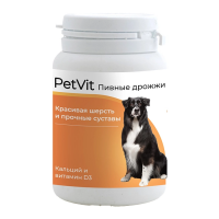PetVit Пивные дрожжи Красивая шерсть и прочные суставы, 60 таблеток