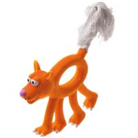 Игрушка латекс Собака с канатным хвостом, 12 см, ZooOne