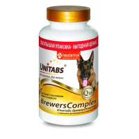 Unitabs BrewersComplex Витаминно-минеральная добавка с пивными дрожжами для крупных собак, 200 таб.