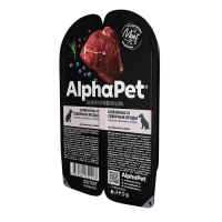 AlphaPet Оленина и северные ягоды Мясные кусочки в соусе для собак с чувствительным пищеварением 100 г