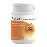 PetVit Пивные дрожжи Красивая шерсть и крепкие нервы, 60 таблеток