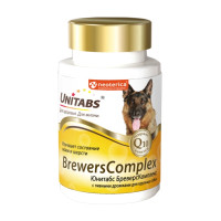 Unitabs BrewersComplex Витаминно-минеральная добавка с пивными дрожжами для крупных собак, 100 таб.