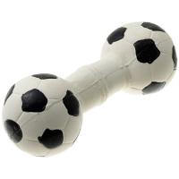 Игрушка латекс Гантель футбольная с пищалкой, 16 см, V.I.Pet