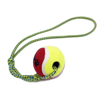 Мяч теннисный с веревочной ручкой желто-красный 43 см, YUGI