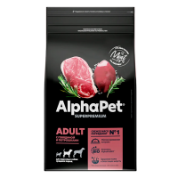 AlphaPet с говядиной и потрошками для взрослых собак средних пород
