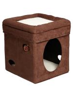 Домик-лежанка складной для кошек MidWest Currious Cat Cube 38,4х38,4х42h см