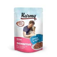 KARMY Mini Sensitive. Лосось в соусе Пауч для собак мелких пород с чувствительным пищеварением 80 г