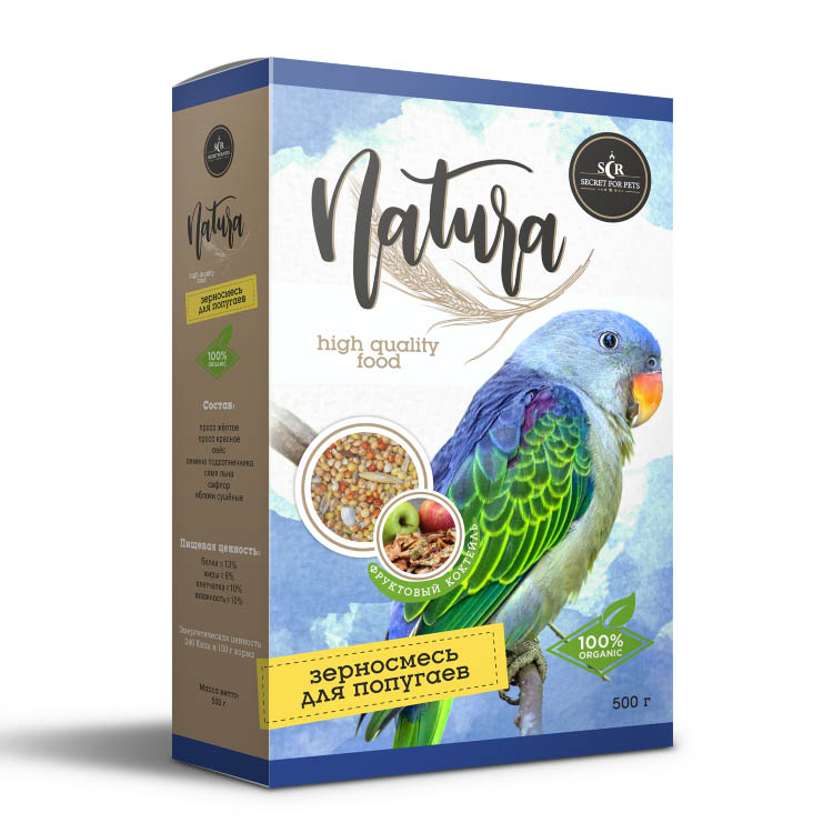 SECRET Natura Зерносмесь для попугаев фруктовый коктейль