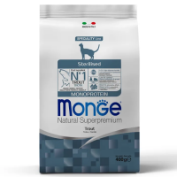 Monge Cat Monoprotein Sterilised Trout Корм с форелью для стерилизованных кошек