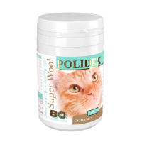 Polidex Super Wool Витамины для кожи и шерсти для кошек 80 таб.