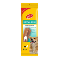 Biff Жевательный снек для чистки зубов Dental Care с говядиной для собак средних пород 77 г