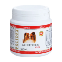 Polidex Super Wool Plus витамины для кожи и шерсти для собак 150 таб.