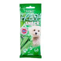 TiTBiT DENTAL+ Fresh Снек с мятой и хлорофиллом для собак мелких пород, 5 шт, 55 г