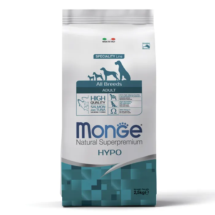 Monge Dog Speciality Adult Hypo Гипоаллергенный корм с лососем и тунцом для собак всех пород