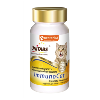 Unitabs ImmunoCat Витаминно-минеральная добавка для улучшения иммунитета для кошек, 120 таб.