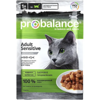 ProBalance Adult Sensitive Пауч для кошек с чувствительным пищеварением 85 г