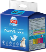 Cliny Подгузники для собак и кошек 25-40 кг размер XXL, 6 шт. в упаковке
