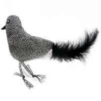 Птичка с перьями серая, 25 см, Petpark