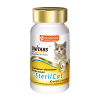 Unitabs SterilCat Витаминно-минеральная добавка для стерилизованных кошек и котов, 120 таб.