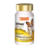 Unitabs BrewersComplex Витаминно-минеральная добавка с пивными дрожжами для мелких собак, 100 таб.