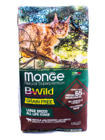 Monge BWild GRAIN FREE Buffalo Беззерновой корм с мясом буйвола для кошек крупных пород