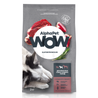 AlphaPet WOW говядиной и сердцем для взрослых собак средних пород