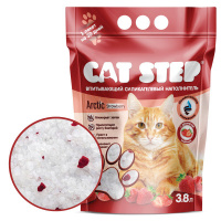 CAT STEP Arctic Strawberry Наполнитель впитывающий силикагелевый с ароматом клубники Объем 3,8 л