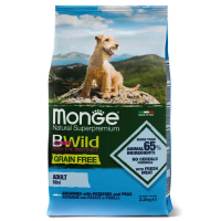 Monge BWild GRAIN FREE Mini Adult Acciughe Беззерновой корм из анчоуса для собак мелких пород Вес 2,5 кг