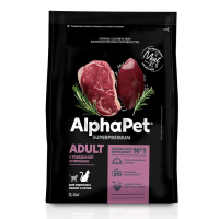 AlphaPet с говядиной и печенью для взрослых кошек