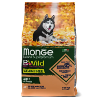 Monge BWild GRAIN FREE Adult Salmone Беззерновой корм из лосося для собак всех пород Вес 2,5 кг