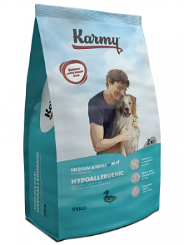 KARMY Medium&Maxi Hypoallergenic Утка. Гипоаллергенный корм для собак средних и крупных пород