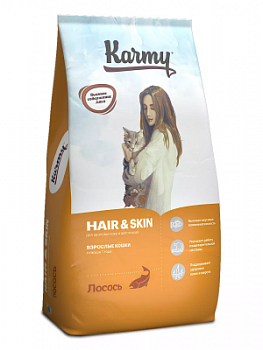 KARMY Hair&Skin Лосось. Корм для кошек для поддержания здоровья кожи и шерсти