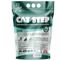 CAT STEP Arctic Fresh Mint Наполнитель впитывающий силикагелевый с ароматом мяты Объем 3,8 л