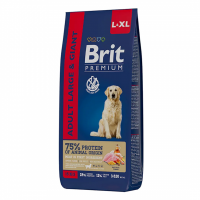 Brit Premium Dog Adult Large and Giant с курицей для взрослых собак крупных и гигантских пород Вес 15 кг