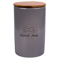 Бокс керамический для хранения корма для собак GOOD DOG 850 мл серый, Mr.Kranch
