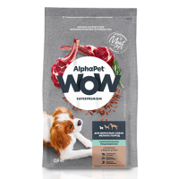 AlphaPet WOW с ягненком и бурым рисом для взрослых собак мелких пород с чувствительным пищеварением Вес 0,9 кг