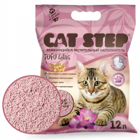 CAT STEP Tofu Lotus Наполнитель комкующийся Тофу с ароматом лотоса Объем 12 л