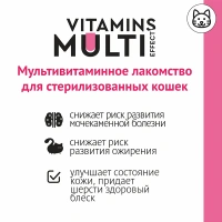Мультивитаминное лакомство для стерилизованных кошек SECRET Vitamins MultiEffect 100 таб.