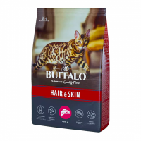 BUFFALO Hair&Skin с лососем Корм для взрослых кошек Вес 0,4 кг