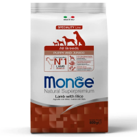 Monge Dog Speciality Puppy & Junior Lamb для щенков всех пород с мясом ягненка Вес 0,8 кг